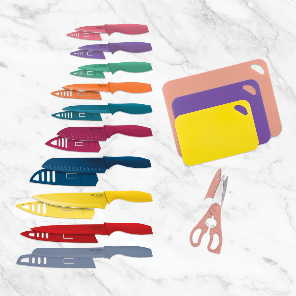 Cutlery Set with Cutting Board (25 Piece Set)