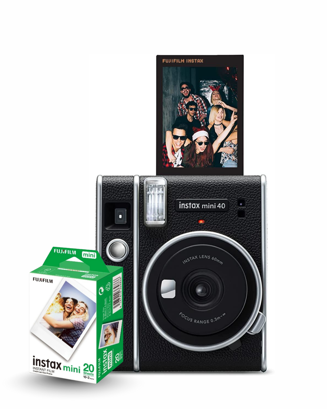 Fujifilm Instax Mini 40 – Camera Bundle (Includes 20 Films)