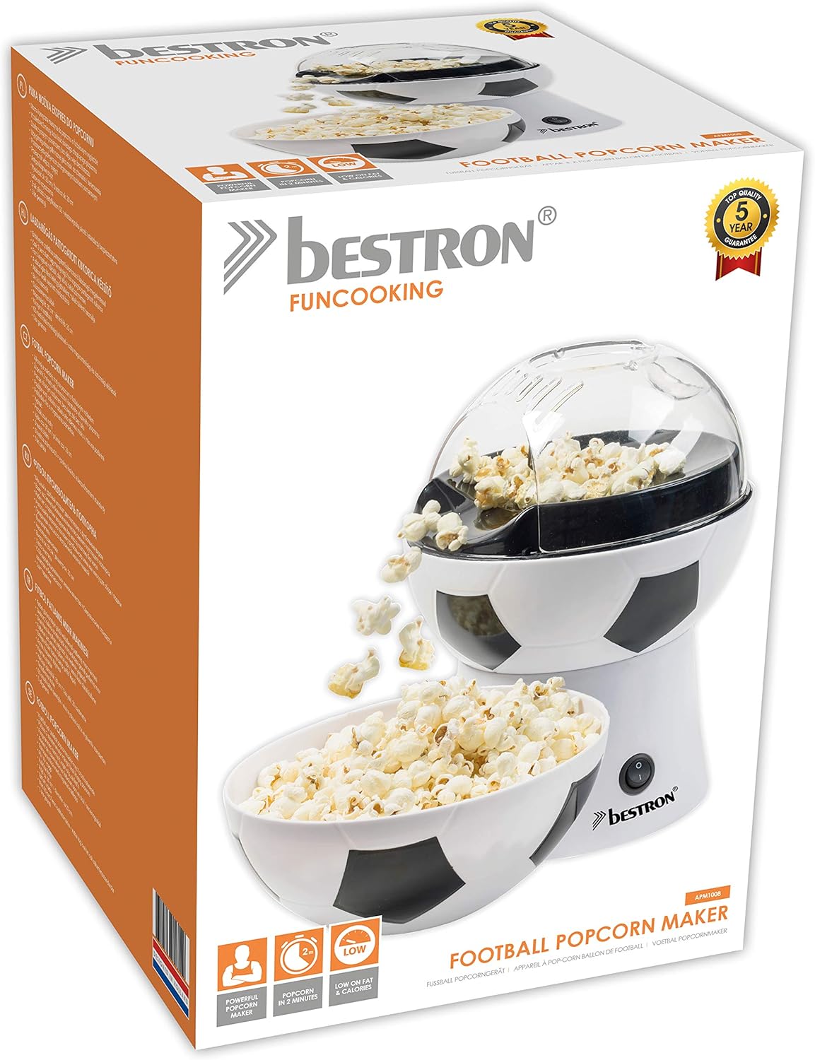 BESTRON FOOTBALL POPCORN MACHINE
