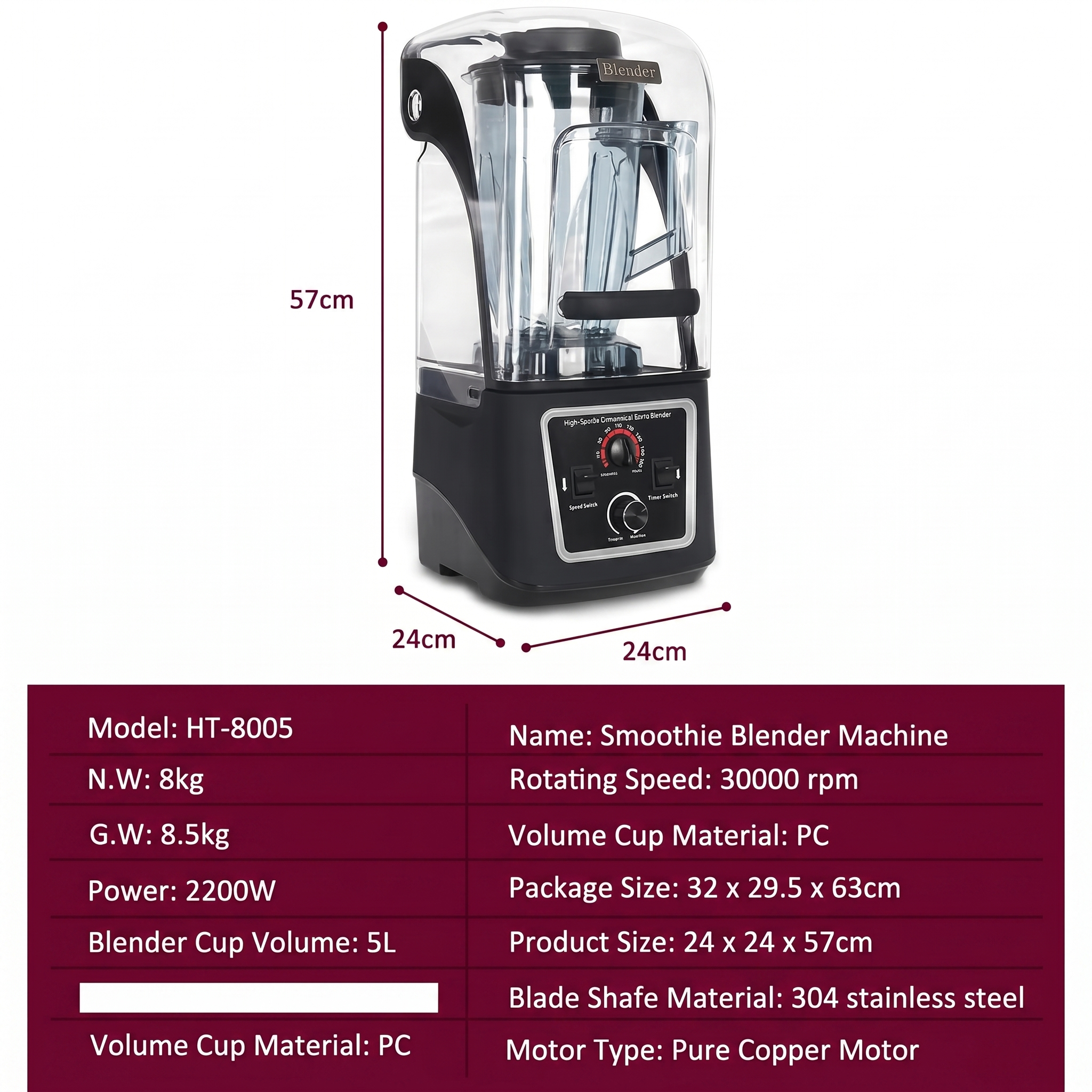 Bosch Industrial Food Blender 2200W - 5 L
